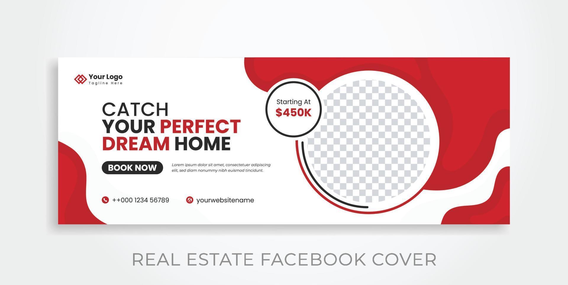 real-estate-facebook-banner-template-free-vector